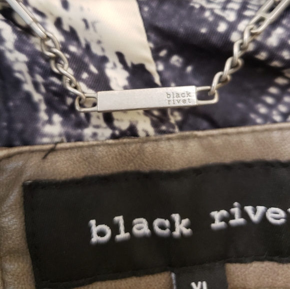 Camel brown, leopard lined, biker bomber jacket with zippers, XL - Picture 10 of 15